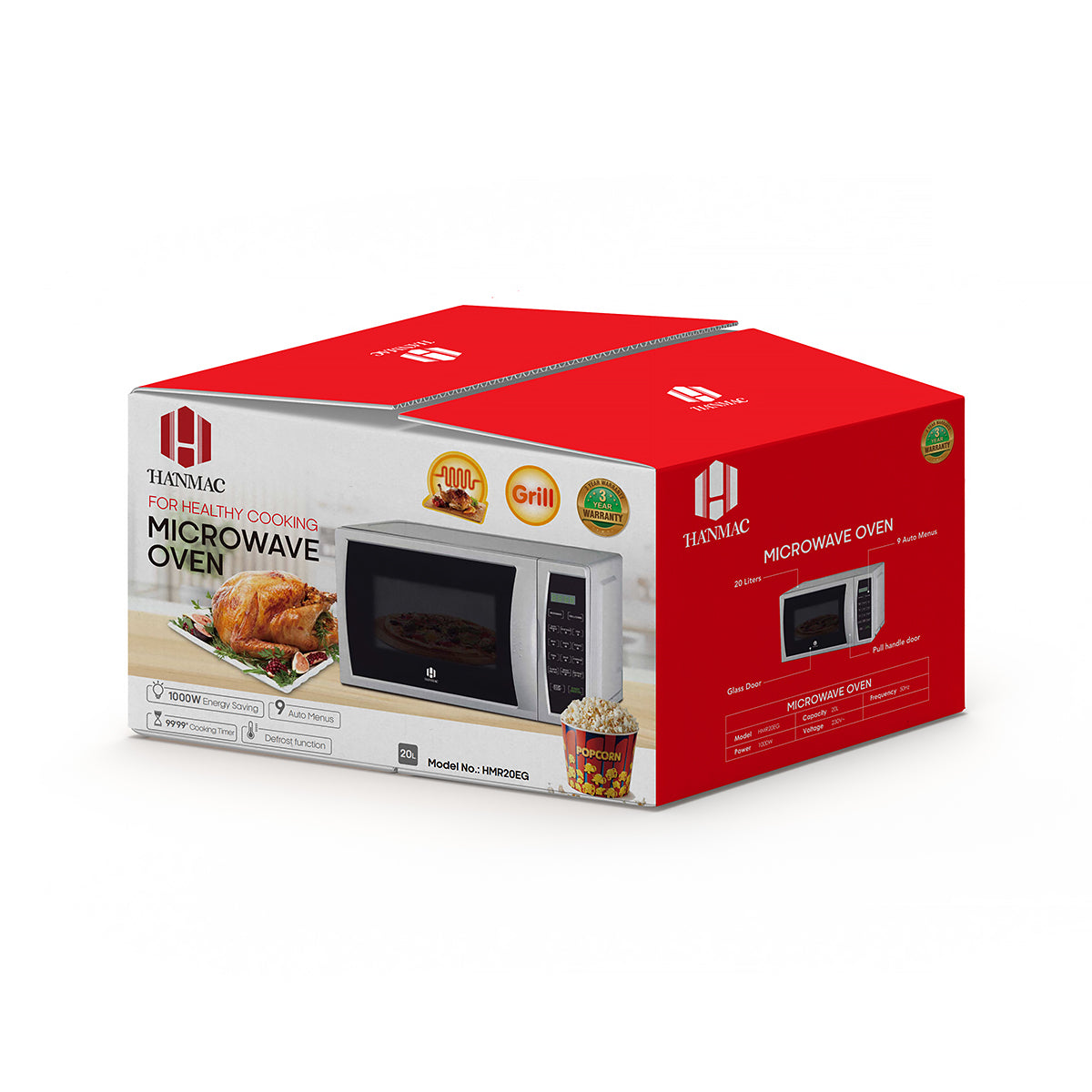 20L Digital Grill Microwave - HMR20EG