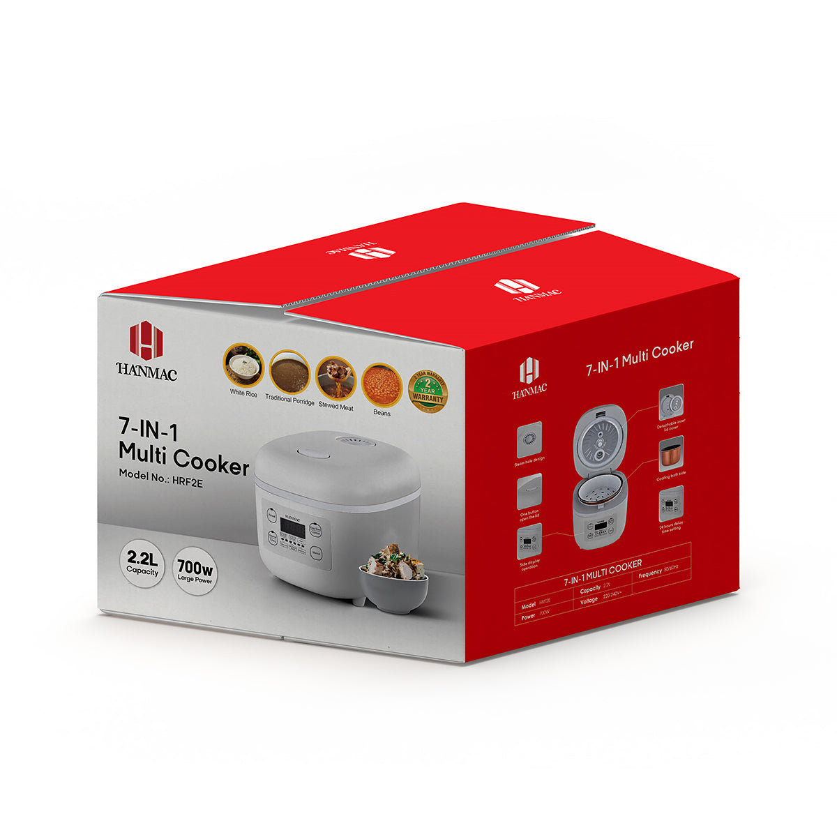 2.2L 7-IN-1 Multi Cooker-HRF2E