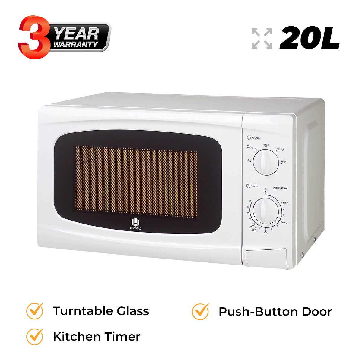 20L Manual Microwave - HMR20MW