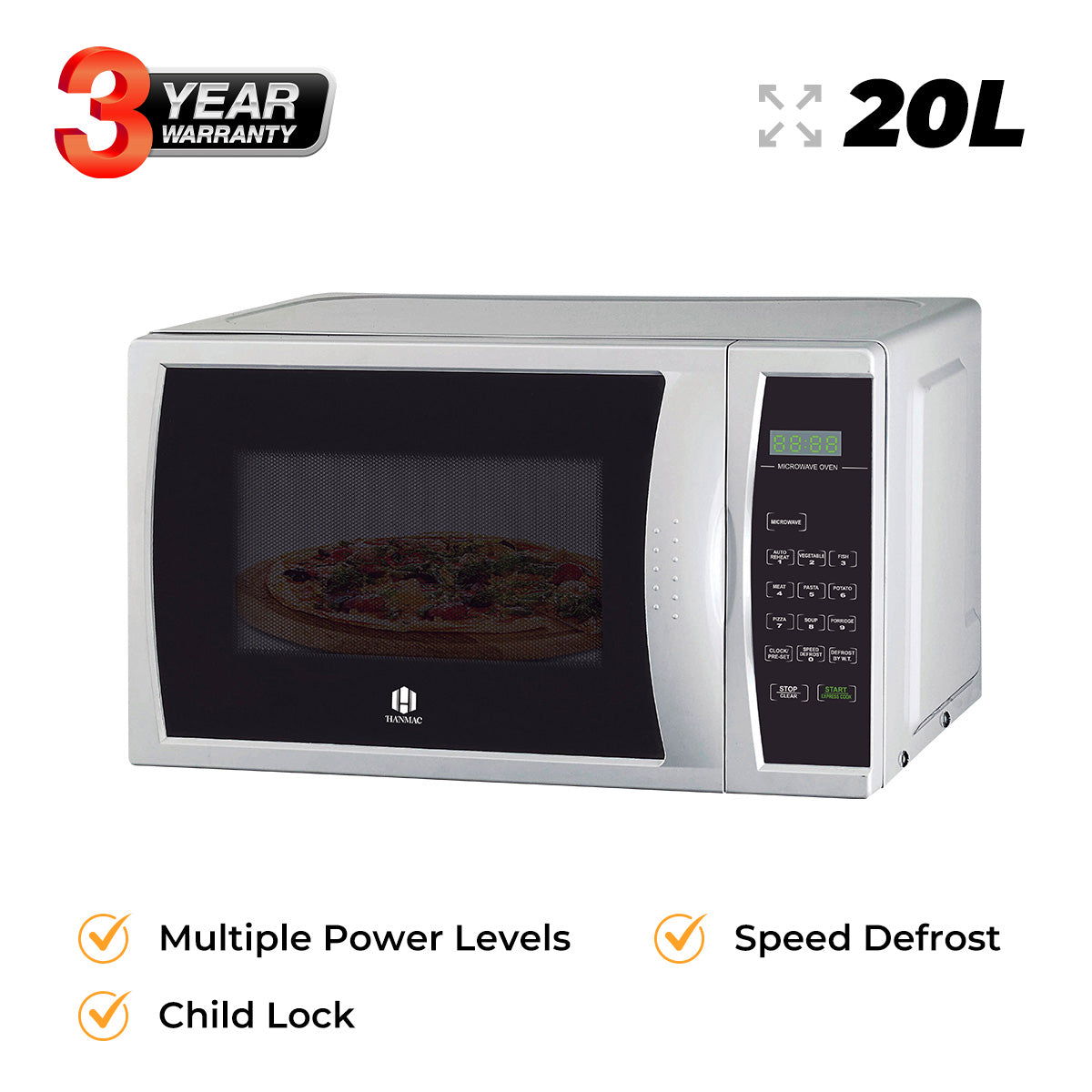 20L Digital Solo Microwave - HMR20E